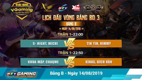 Xem Show HTVC GAMING VGaming - Cặp Đôi Đại Chiến Bảng B - Ngày 14/08/2019 HD Online.