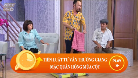 Xem Show CLIP HÀI Tiến Luật tư vấn Trường Giang mặc quần hồng có 4 lỗ thông gió HD Online.