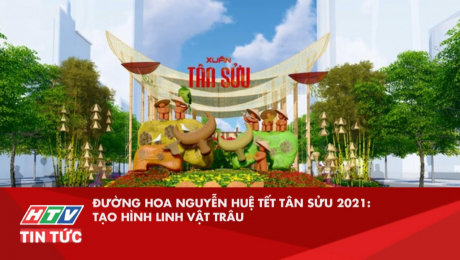 Xem Clip Đường Hoa Nguyễn Huệ Tết Tân Sửu 2021: Tạo Hình Linh Vật Trâu HD Online.