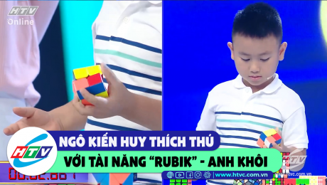 Xem Show CLIP HÀI Ngô Kiến Huy thích thú với tài năng Rubik - Anh Khôi HD Online.