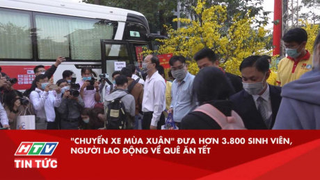 Xem Clip "Chuyến Xe Mùa Xuân" Đưa Hơn 3.800 Sinh Viên, Người Lao Động Về Quê Ăn Tết HD Online.