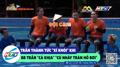 Xem Show CLIP HÀI Trấn Thành tức "xì khói" khi BB Trần "cà khịa" "cú nhảy tràn hồ bơi" HD Online.