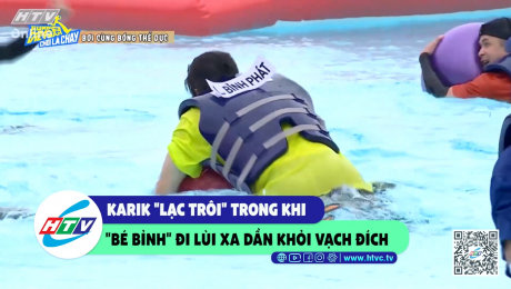 Xem Show CLIP HÀI Karik "lạc trôi' trong khi "Bé Bỉnh" đi lùi xa dần khỏi vạch đích HD Online.