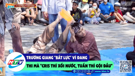 Xem Show CLIP HÀI Trường Giang "bất lực" vì đang thi mà "Cris thì xối nước, Tuấn thì gội đầu" HD Online.