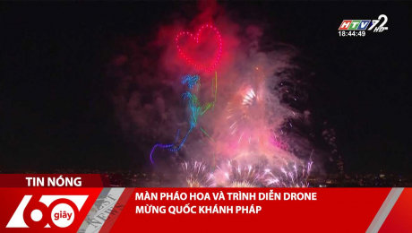 Xem Clip MÀN PHÁO HOA VÀ TRÌNH DIỄN DRONE MỪNG QUỐC KHÁNH PHÁP HD Online.