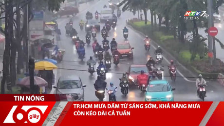 TP.HCM MƯA DẦM TỪ SÁNG SỚM, KHẢ NĂNG MƯA CÒN KÉO DÀI CẢ TUẦN