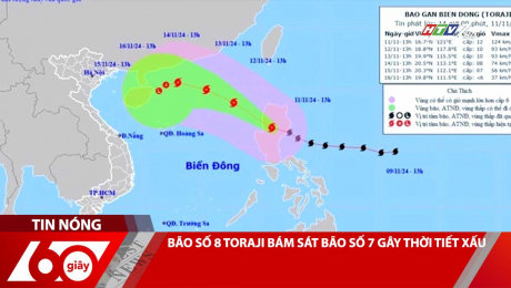 BÃO SỐ 8 TORAJI BÁM SÁT BÃO SỐ 7 GÂY THỜI TIẾT XẤU