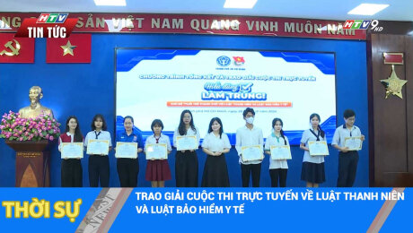 TRAO GIẢI CUỘC THI TRỰC TUYẾN VỀ LUẬT THANH NIÊN VÀ LUẬT BẢO HIỂM Y TẾ