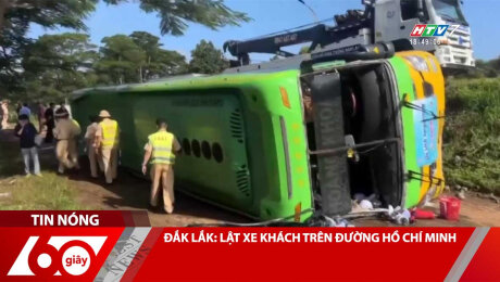 Xem Clip ĐẮK LẮK: LẬT XE KHÁCH TRÊN ĐƯỜNG HỒ CHÍ MINH HD Online.