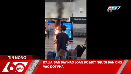 Xem Clip ITALIA: SÂN BAY NÁO LOẠN DO MỘT NGƯỜI ĐÀN ÔNG VÀO ĐỐT PHÁ HD Online.