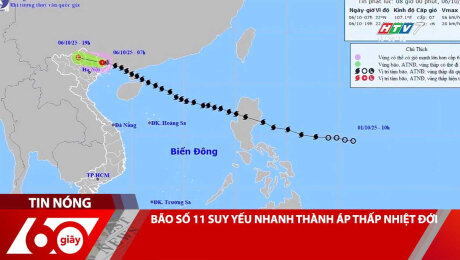 Xem Clip BÃO SỐ 11 SUY YẾU NHANH THÀNH ÁP THẤP NHIỆT ĐỚI HD Online.